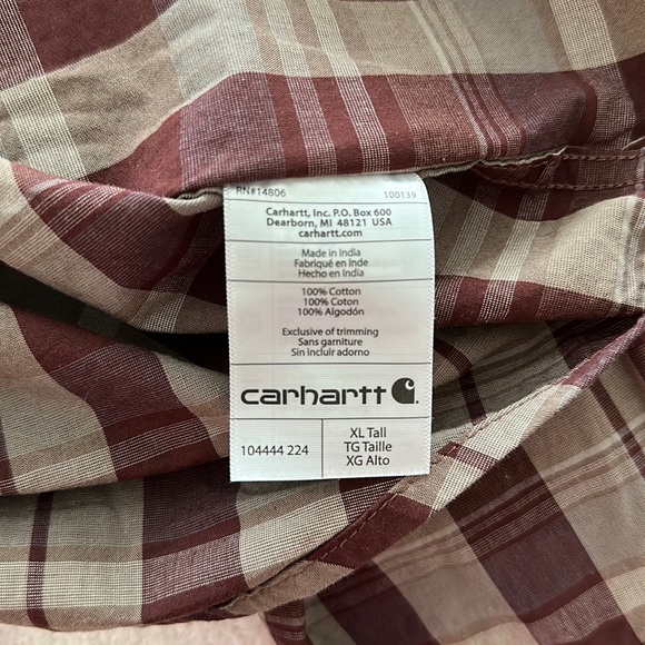 Carhartt Relaxed button down shirt Size XLT - Picture 7 of 8